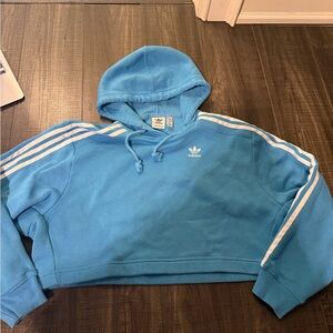 Adidas Sky Blue Hoodie with White Accents